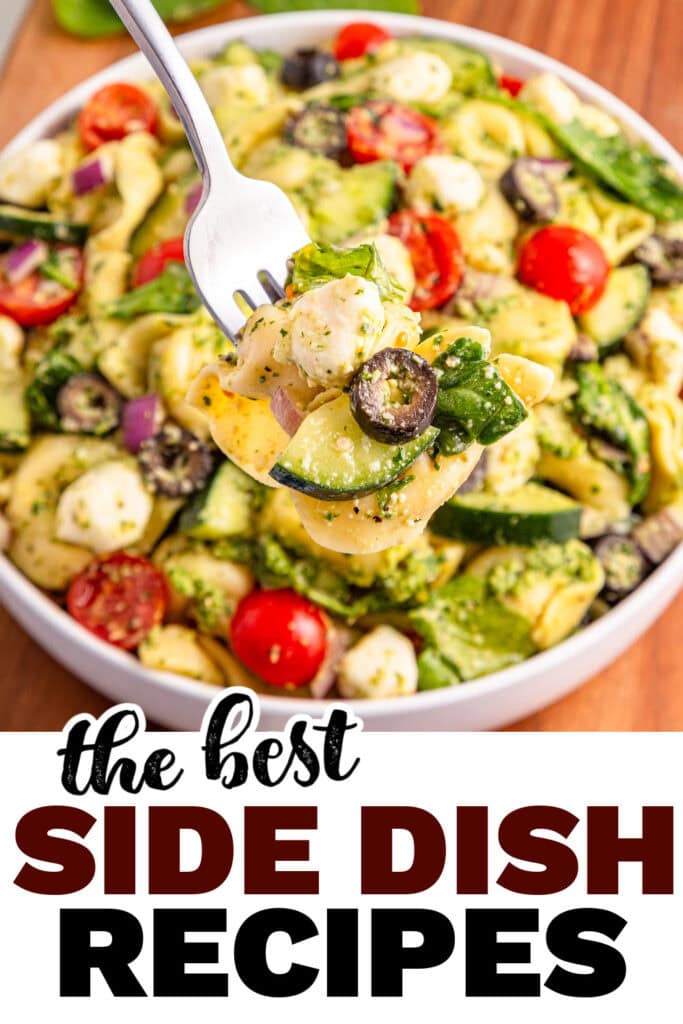 side dish recipes - Cold Tortellini Pesto Salad
