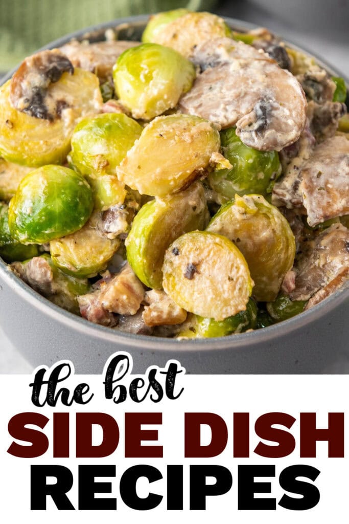 side dish recipes - Creamy Brussels Sprouts with Pancetta