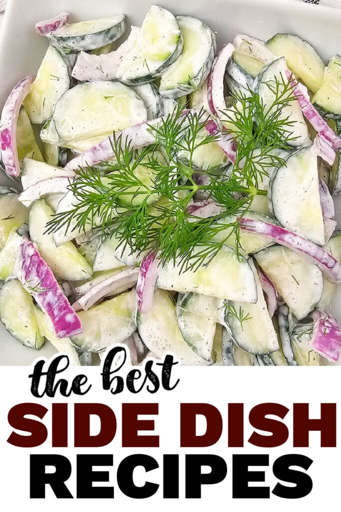 side dish recipes - Creamy Cucumber Salad
