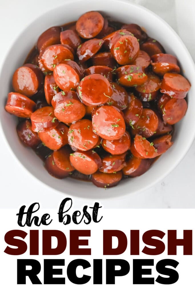 side dish recipes - Crockpot BBQ Sausages