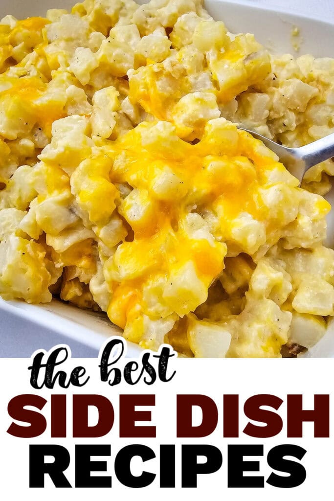 side dish recipes - Crockpot Creamy and Cheesy Potatoes