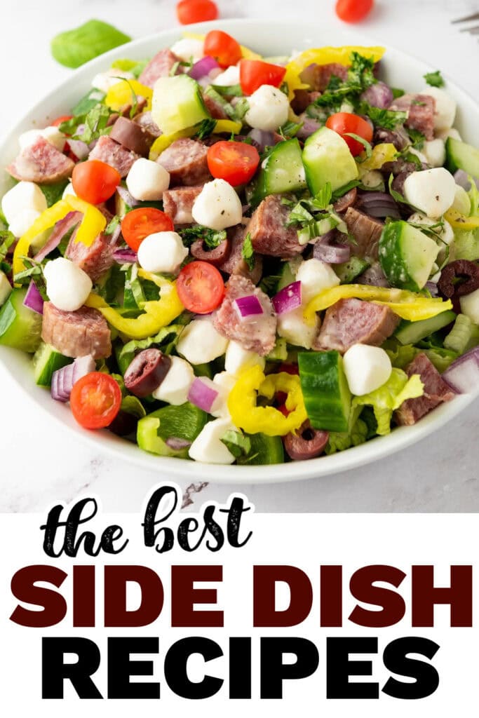side dish recipes - Italian Chopped Salad with Zesty Dressing