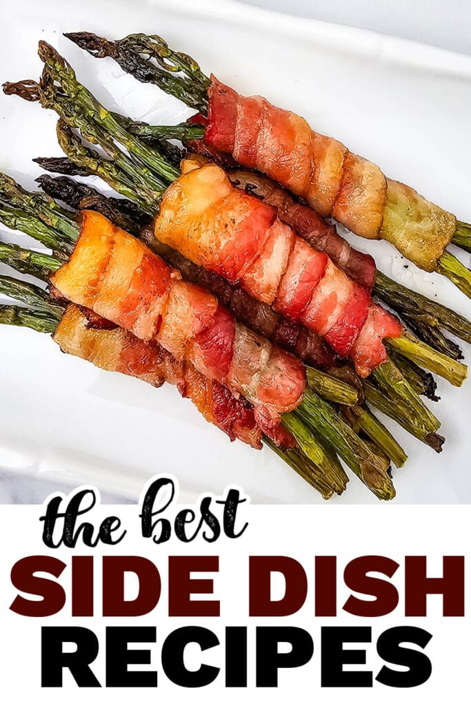 side dish recipes - Roasted Bacon-Wrapped Asparagus Bundles