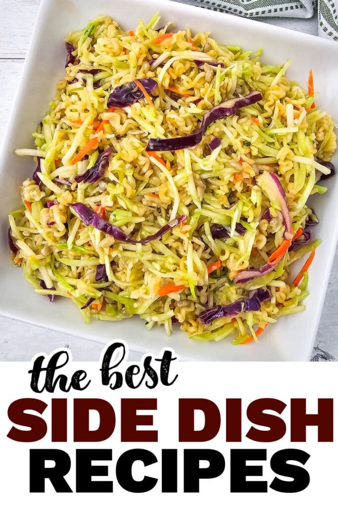 side dish recipes - Simple Ramen Noodle Broccoli Slaw Salad