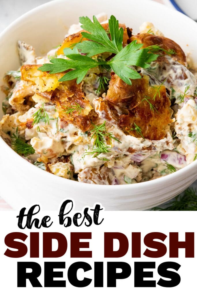 side dish recipes - Smashed Potato Salad