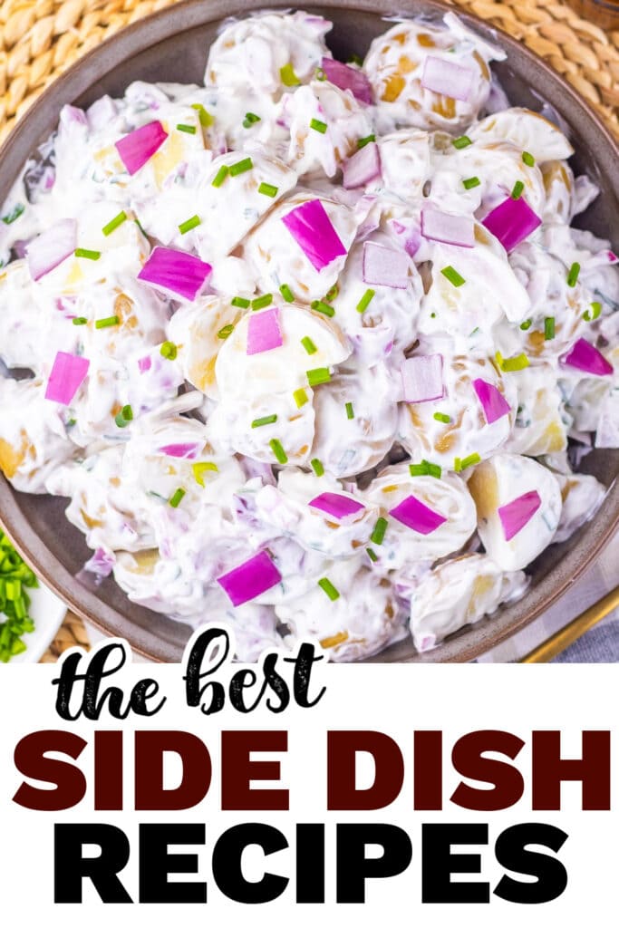 side dish recipes -Sour Cream And Onion Potato Salad