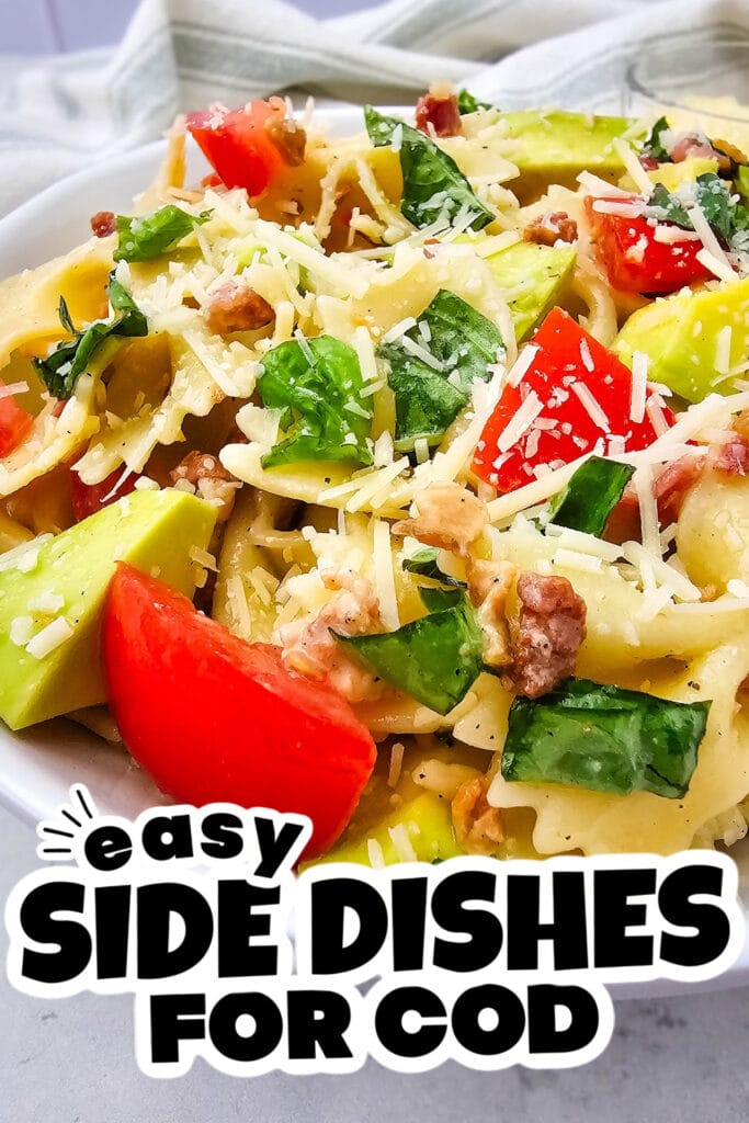 side dishes for cod - Avocado Pasta Salad