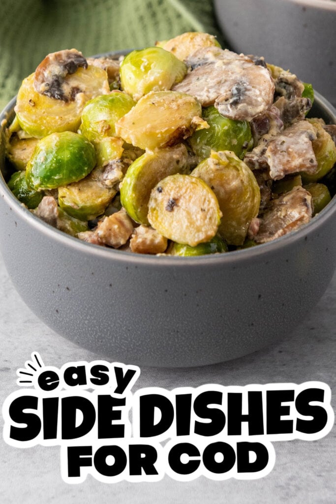 side dishes for cod - Creamy Brussels Sprouts with Pancetta