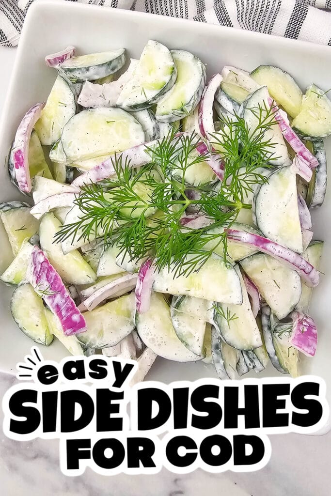 side dishes for cod - Creamy Cucumber Salad