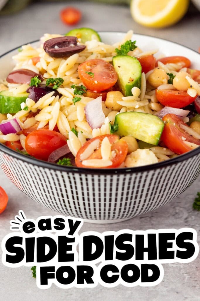 side dishes for cod - Mediterranean Orzo Pasta Salad