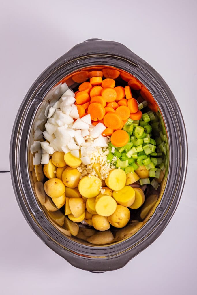 Slow Cooker Creamy Chicken Stew Process Photo