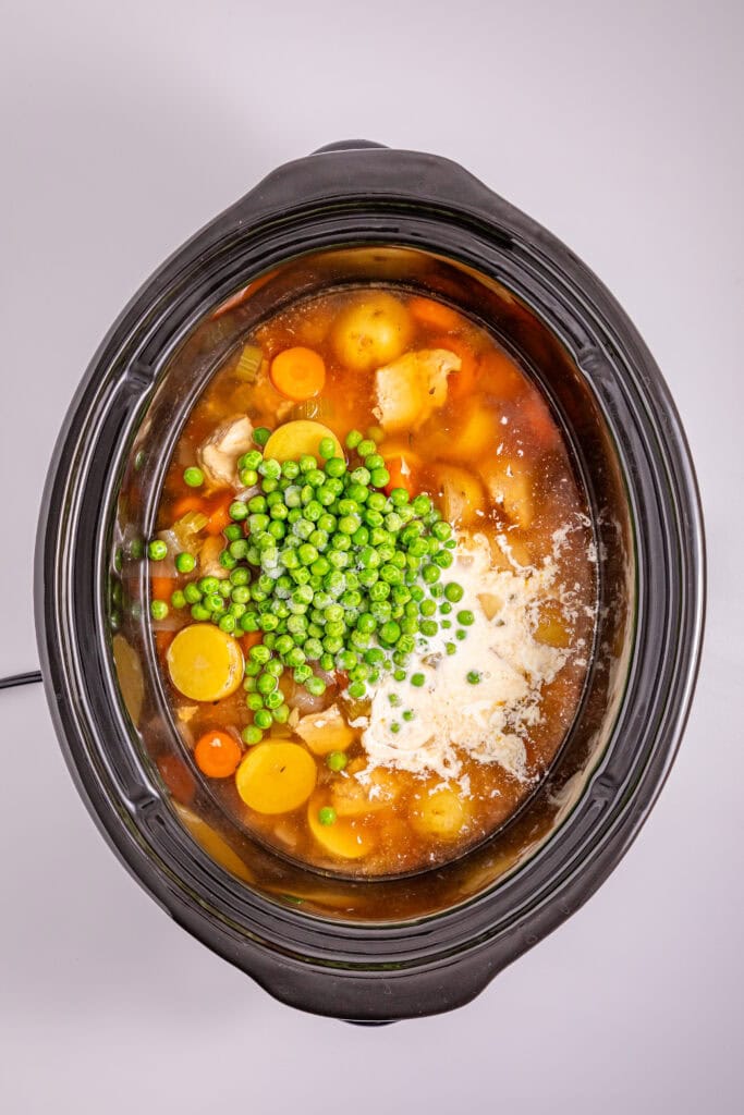Slow Cooker Creamy Chicken Stew Process Photo
