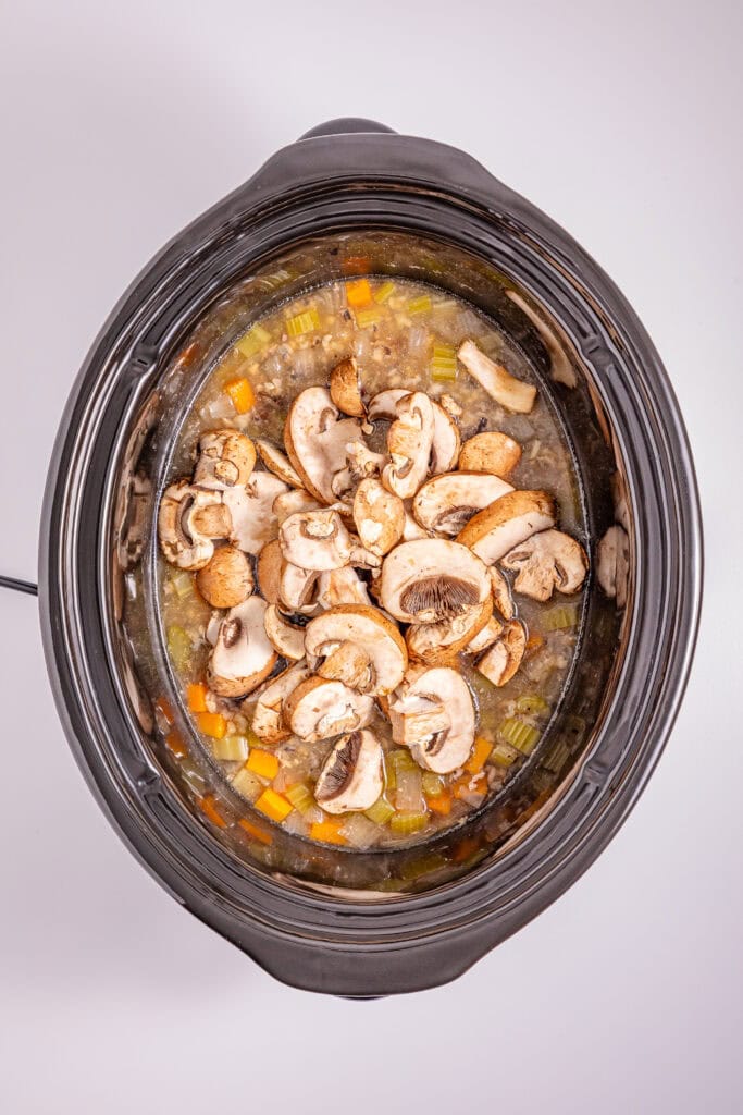 Slow Cooker Chicken Wild Rice Soup Process Photo