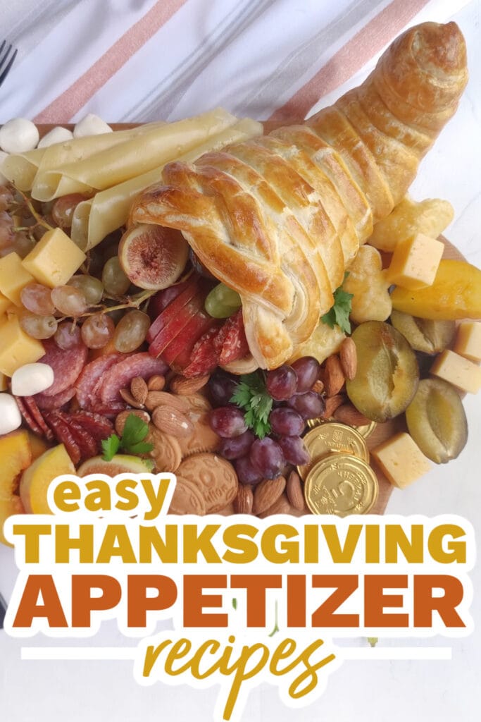 thanksgiving appetizer recipes - Cornucopia Charcuterie Board copy