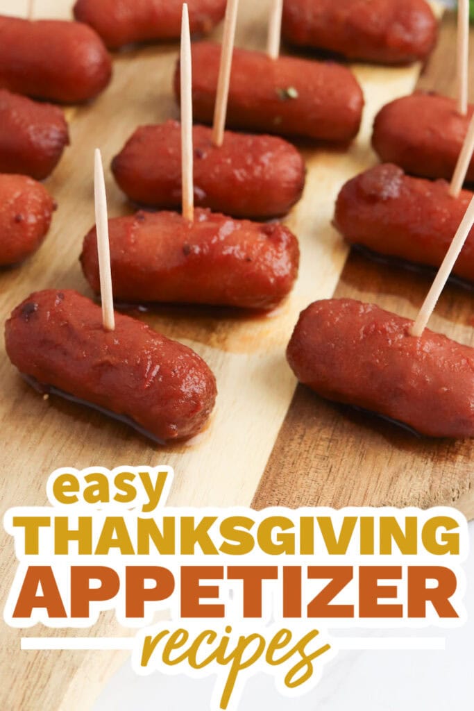 thanksgiving appetizer recipes - Cranberry Cocktail Sausages copy