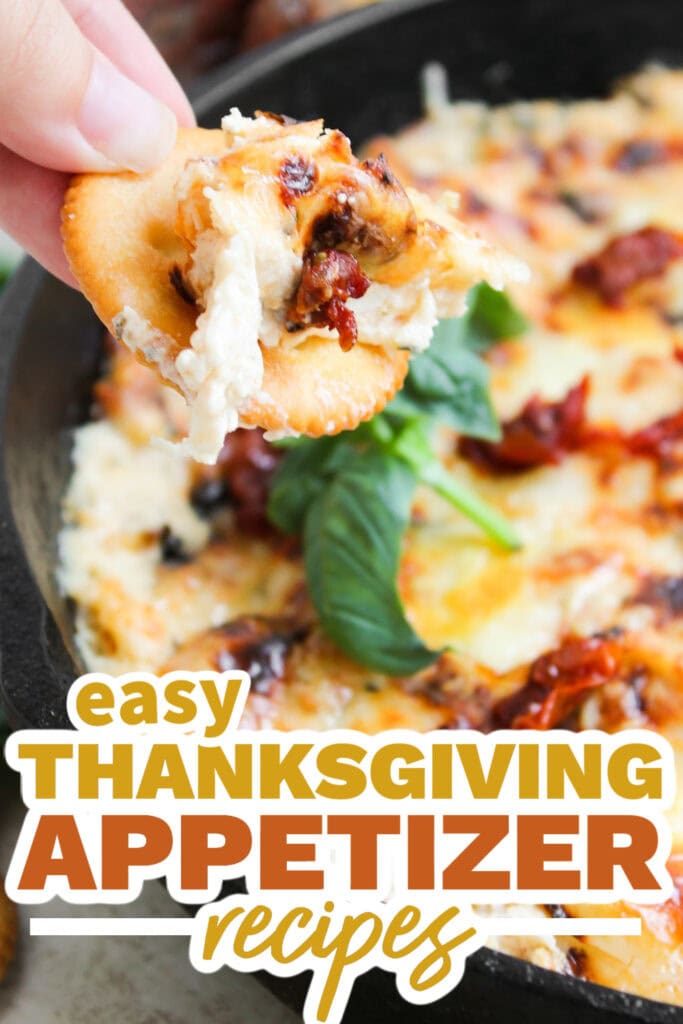 thanksgiving appetizer recipes - Creamy Baked Marry Me Chicken Dip copy