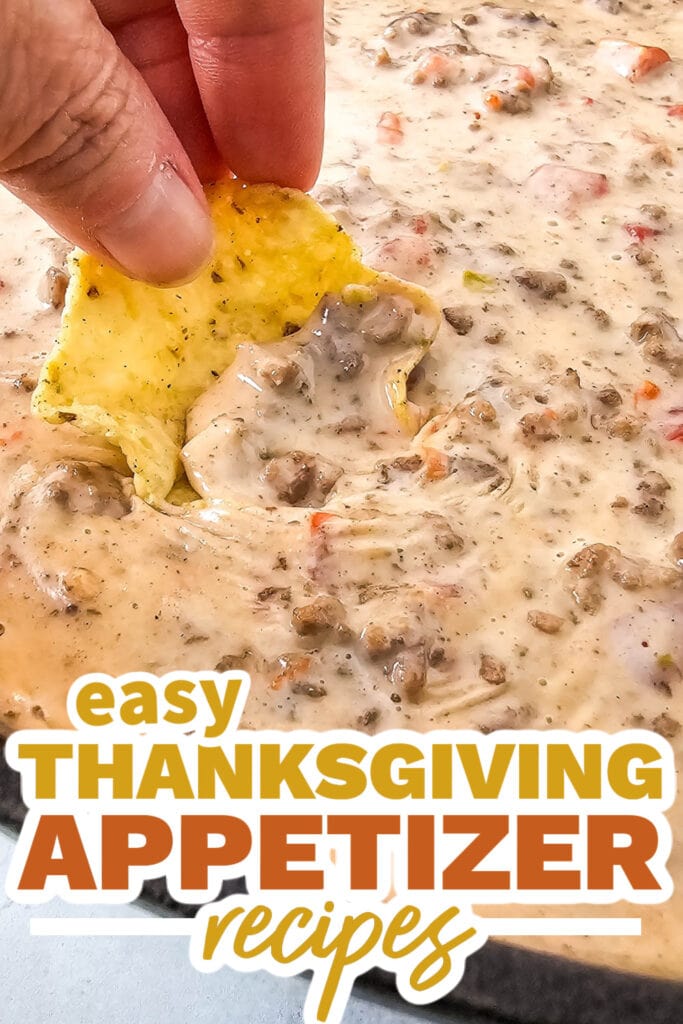 thanksgiving appetizer recipes - Queso Blanco Rotel Dip copy