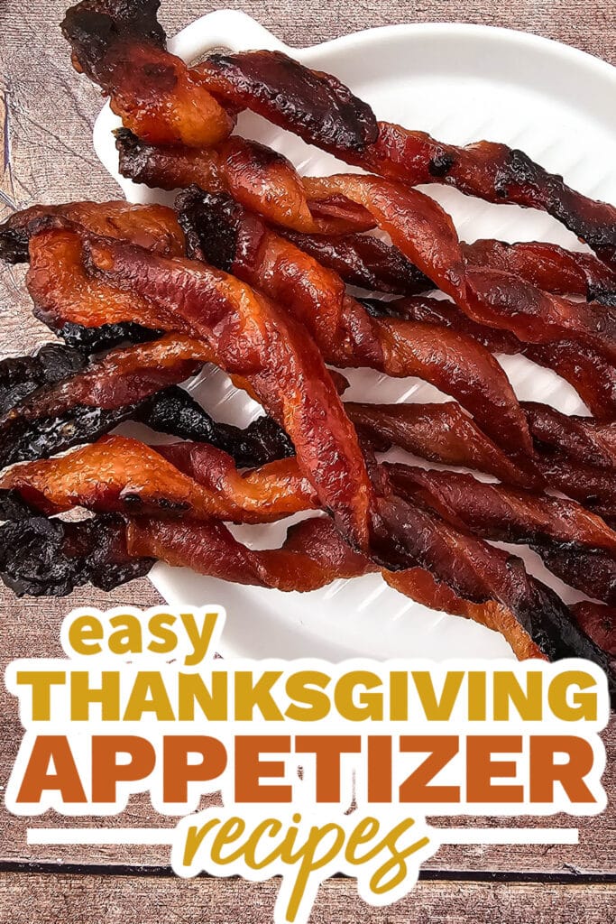 thanksgiving appetizer recipes - Sweet and Salty Candied Bacon Twists copy