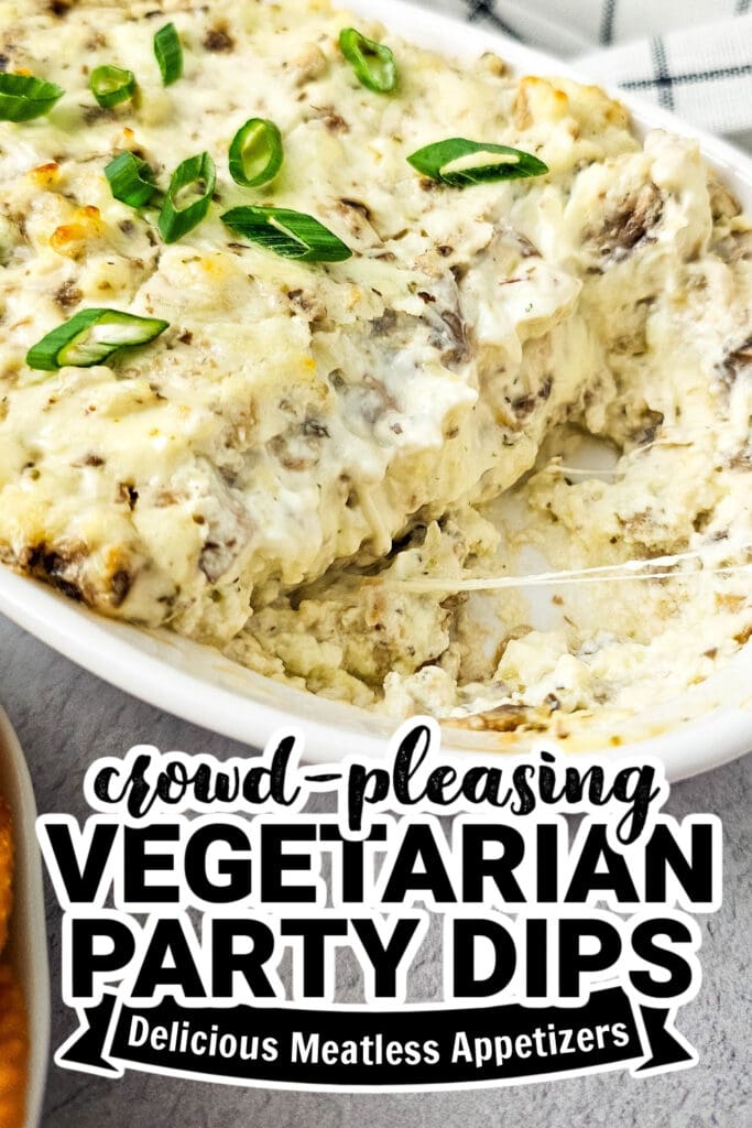 vegetarian party dips - Creamy Baked Mushroom Dip