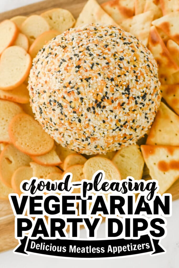 vegetarian party dips - Everything Bagel Cheeseball