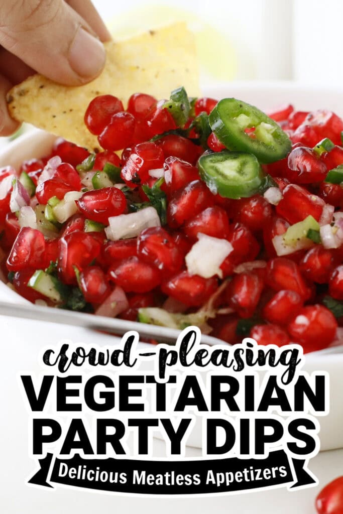 vegetarian party dips - Fresh Pomegranate Salsa