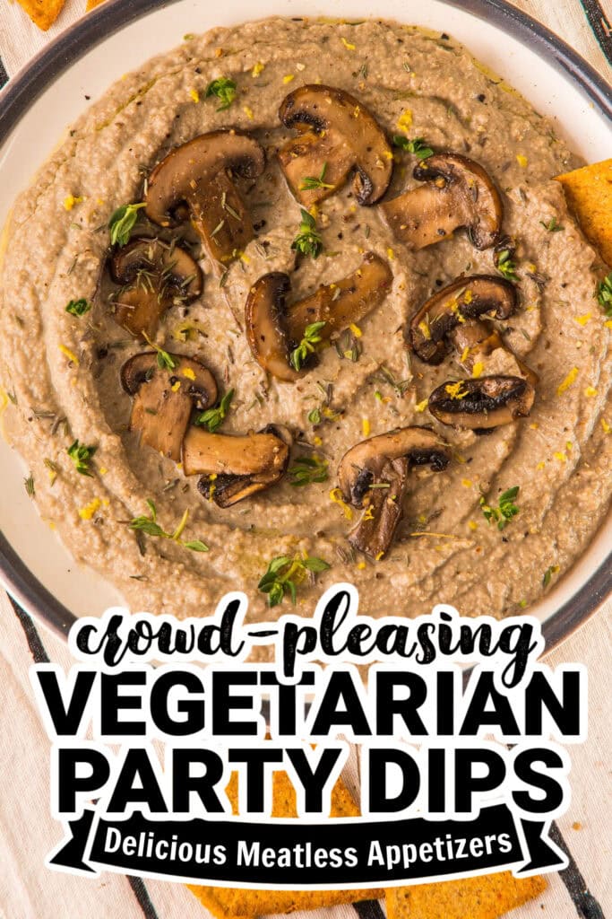 vegetarian party dips - Mushroom Hummus