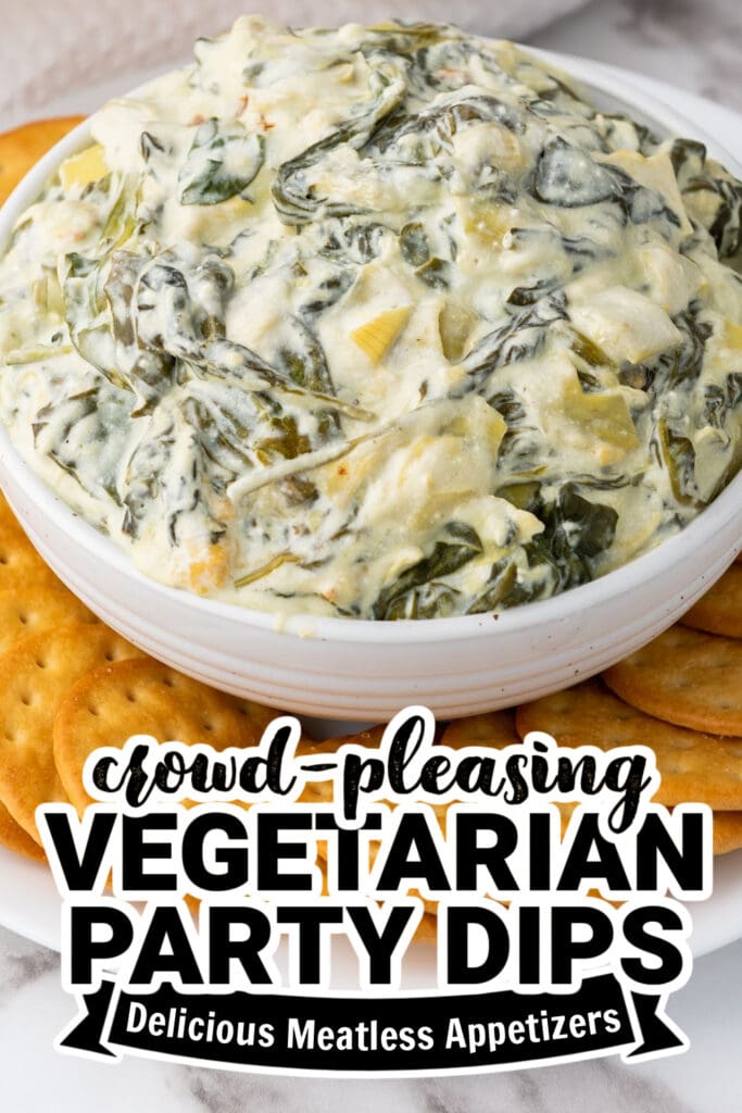 vegetarian party dips - Slow Cooker Spinach Artichoke Dip