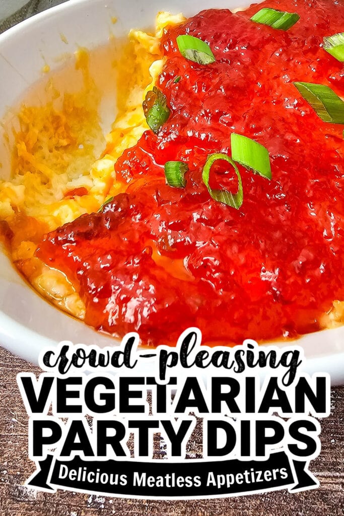 vegetarian party dips - Sweet & Spicy Pepper Jelly Cheese Dip