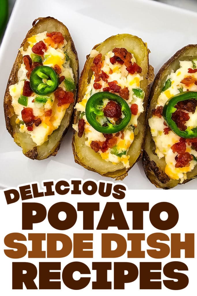 1potato side dish ideas - Jalapeño Popper Potato Skins