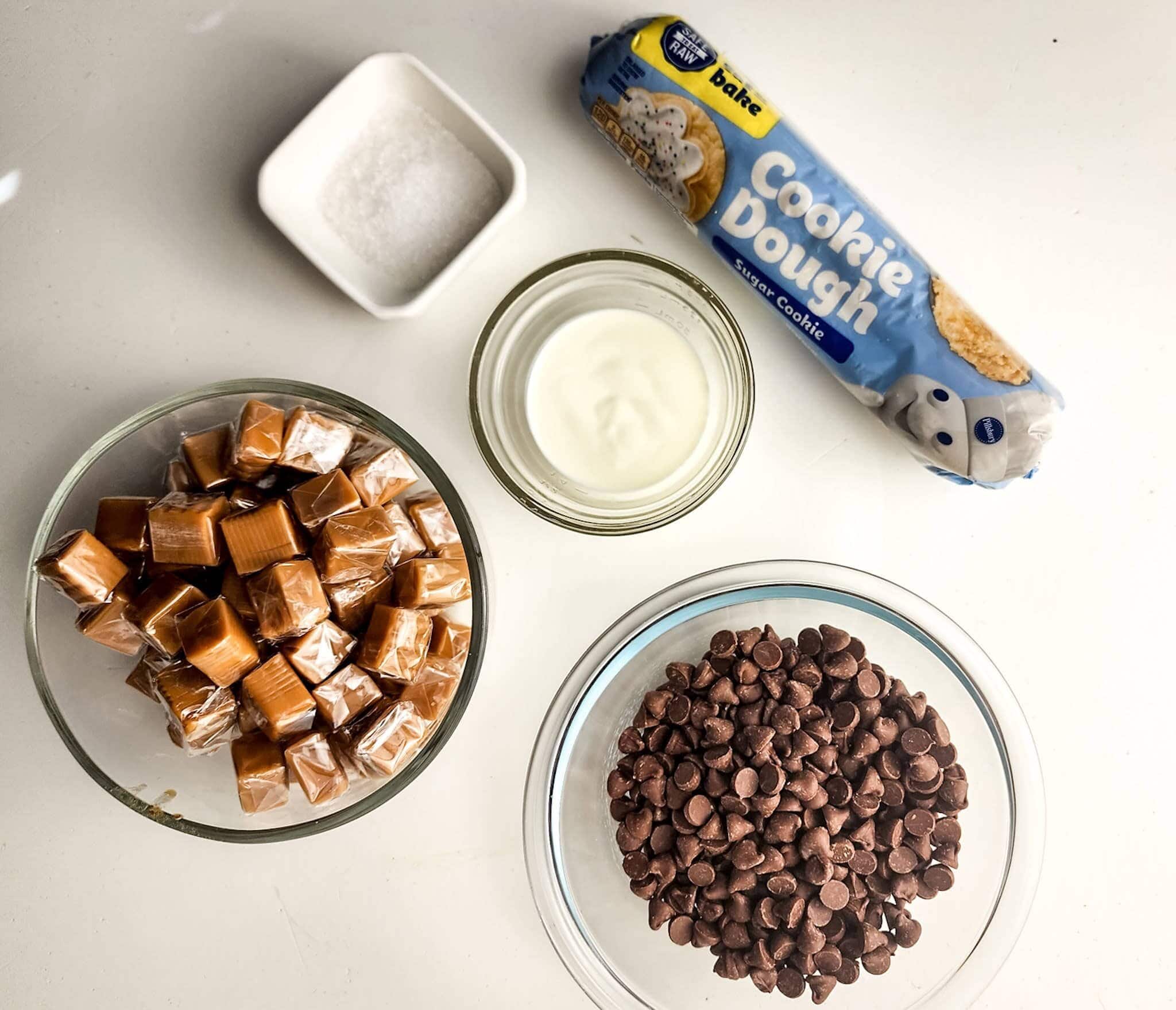 Twix Cookie Cups Process Ingredients