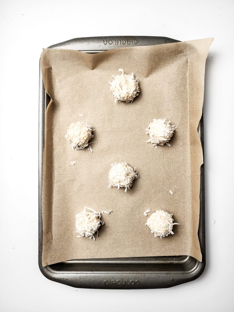 Soft Coconut Thumbprint Cookies with Lemon Curd Process Photo