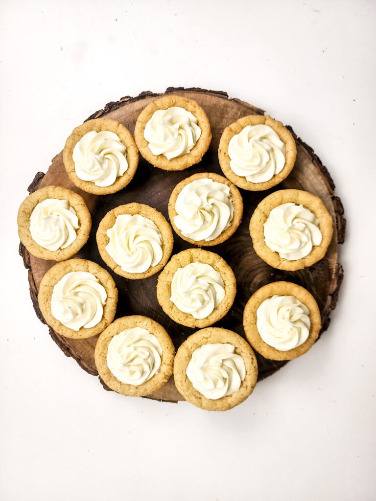 Strawberry Cheesecake Stuffed Cookies Cups Process Photo