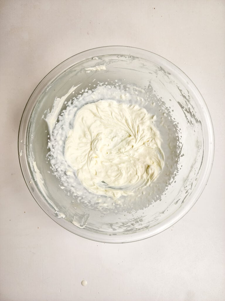 No Bake Vanilla Cheesecake Cups Process Photo