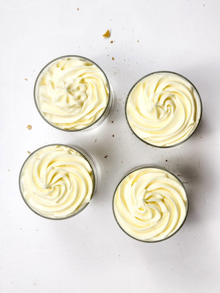 No Bake Vanilla Cheesecake Cups Process Photo