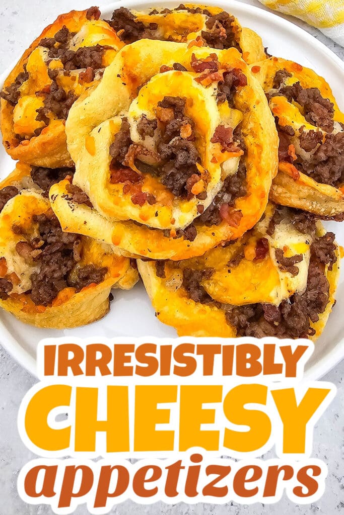 Cheesy Appetizer-Bacon Cheeseburger Pinwheels