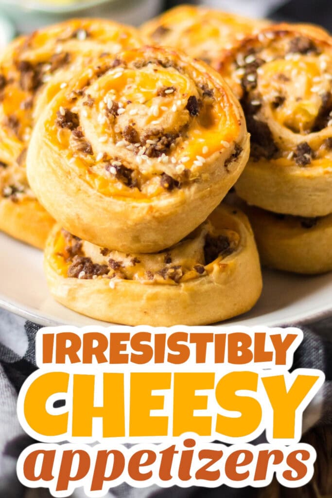 Cheesy Appetizer-Cheesy Homemade Big Mac Pinwheels