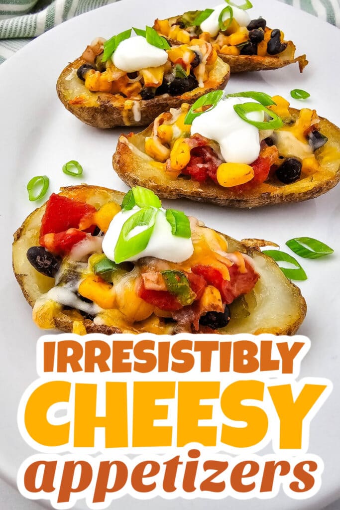 Cheesy Appetizer-Cheesy Southwest Potato Skins