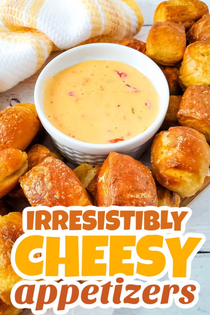 Cheesy Appetizer-Soft Pretzel Bites with Cheesy Dip