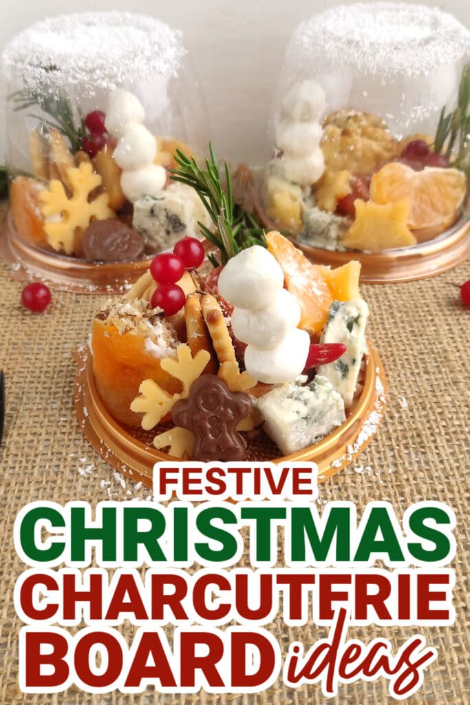 Christmas Charcuterie Board-Christmas Charcuterie Snowglobes