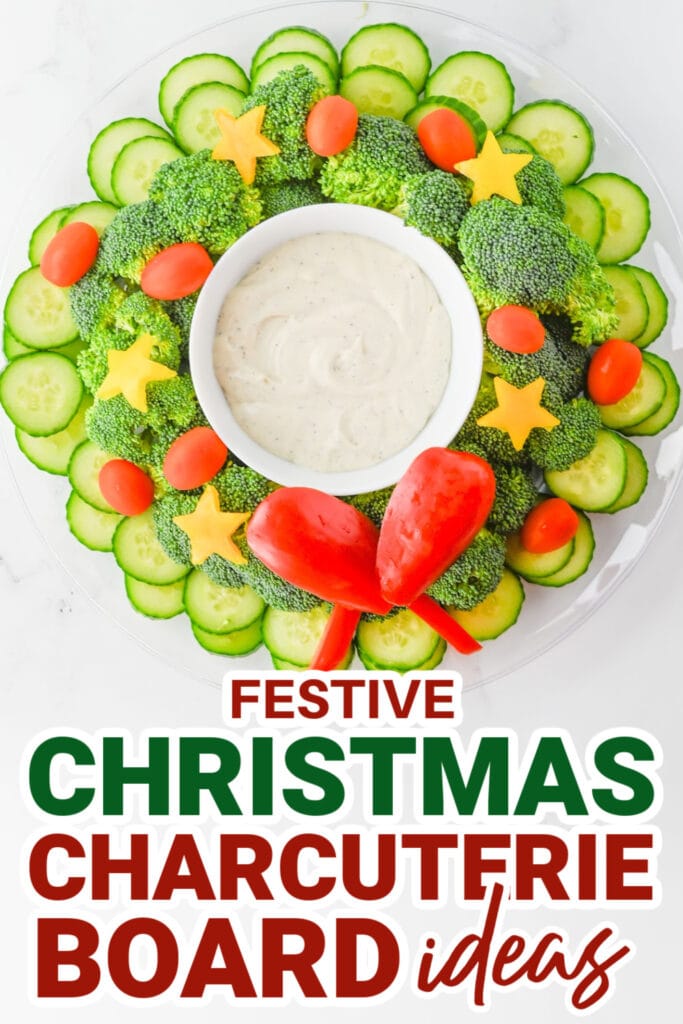Christmas Charcuterie Board-Veggie Wreath Tray
