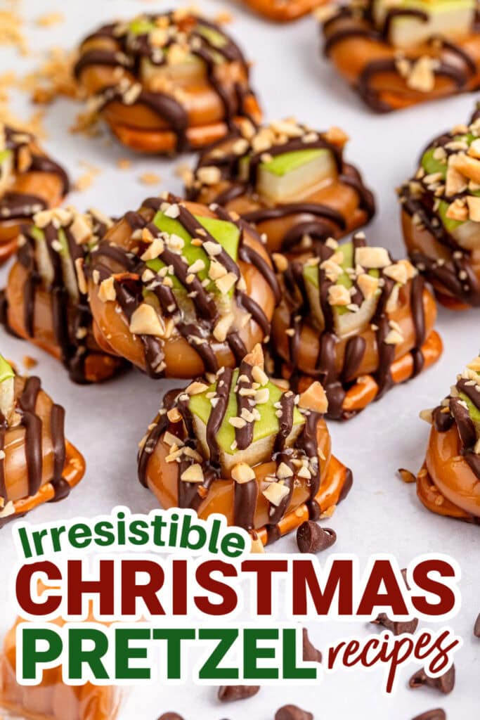 Christmas Pretzels- Caramel Apple Pretzel Bites