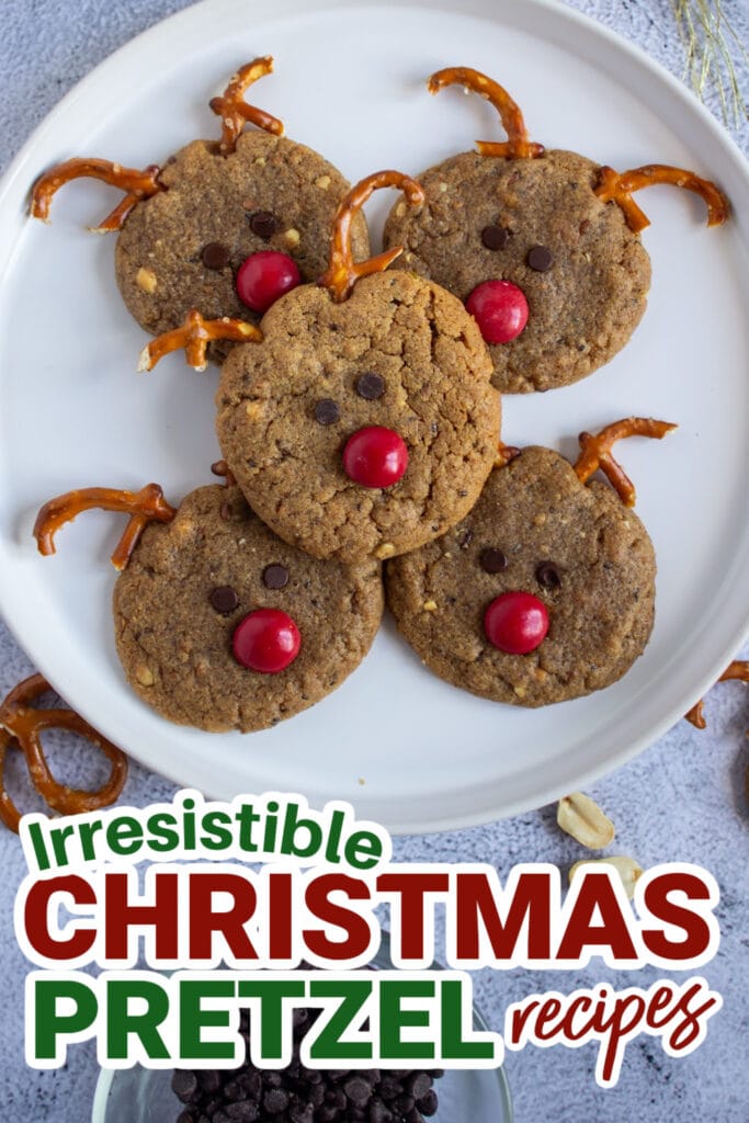 Christmas Pretzels-Holiday Reindeer Cookies