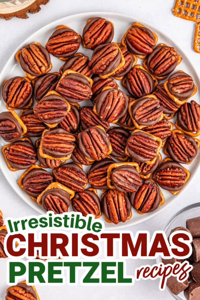 Christmas Pretzels- Pecan Rolo Pretzels