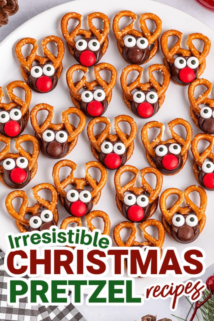 Christmas Pretzels- Reindeer Rolo Pretzels