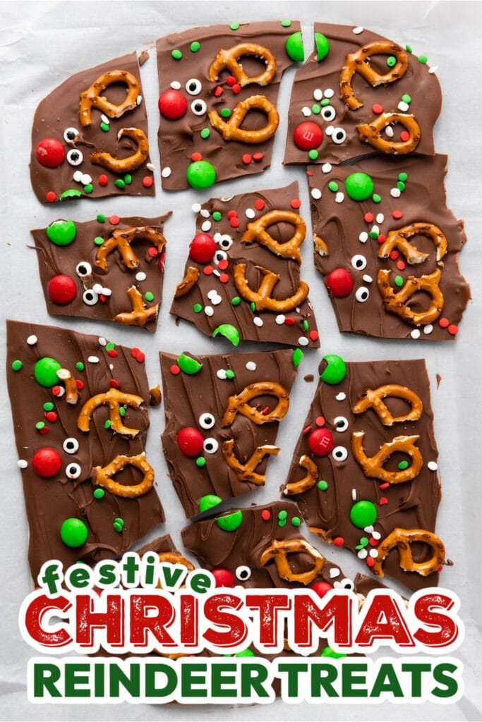 Christmas Reindeer Treats- Reindeer Chocolate Bark