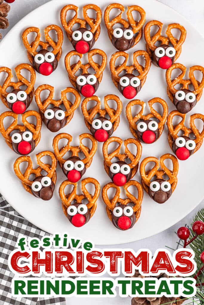 Christmas Reindeer Treats- Reindeer Rolo Pretzels