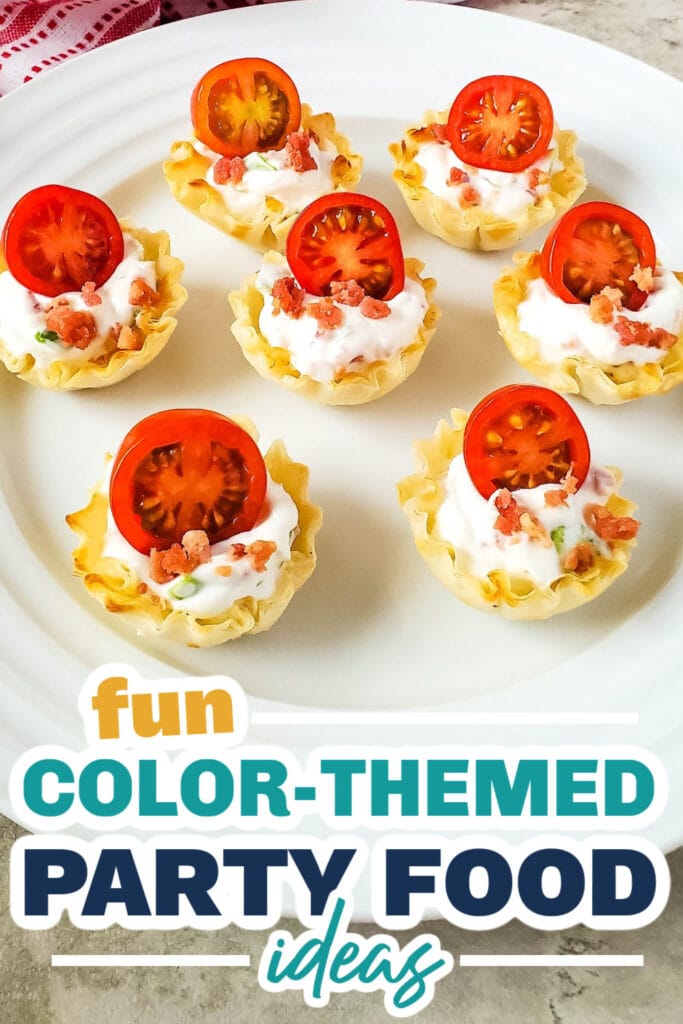 Color Party Food Ideas-BLT Phyllo Party Bites
