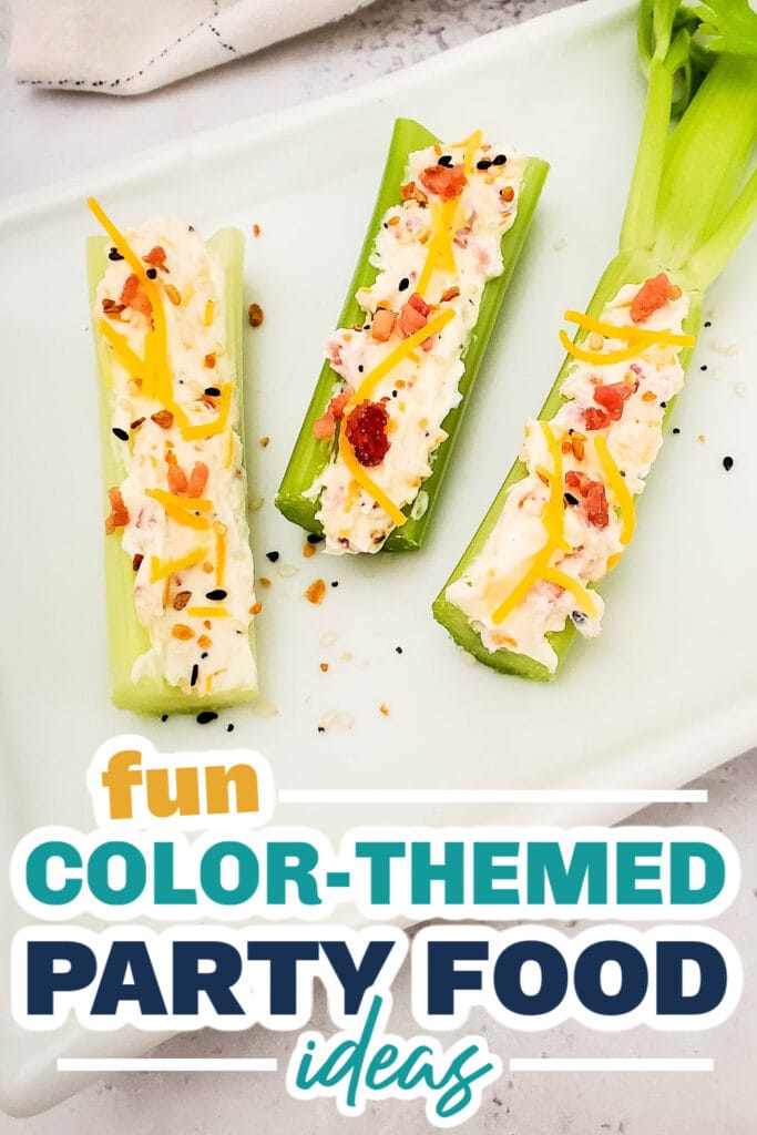 Color Party Food Ideas-Bacon and Stuffed Celery