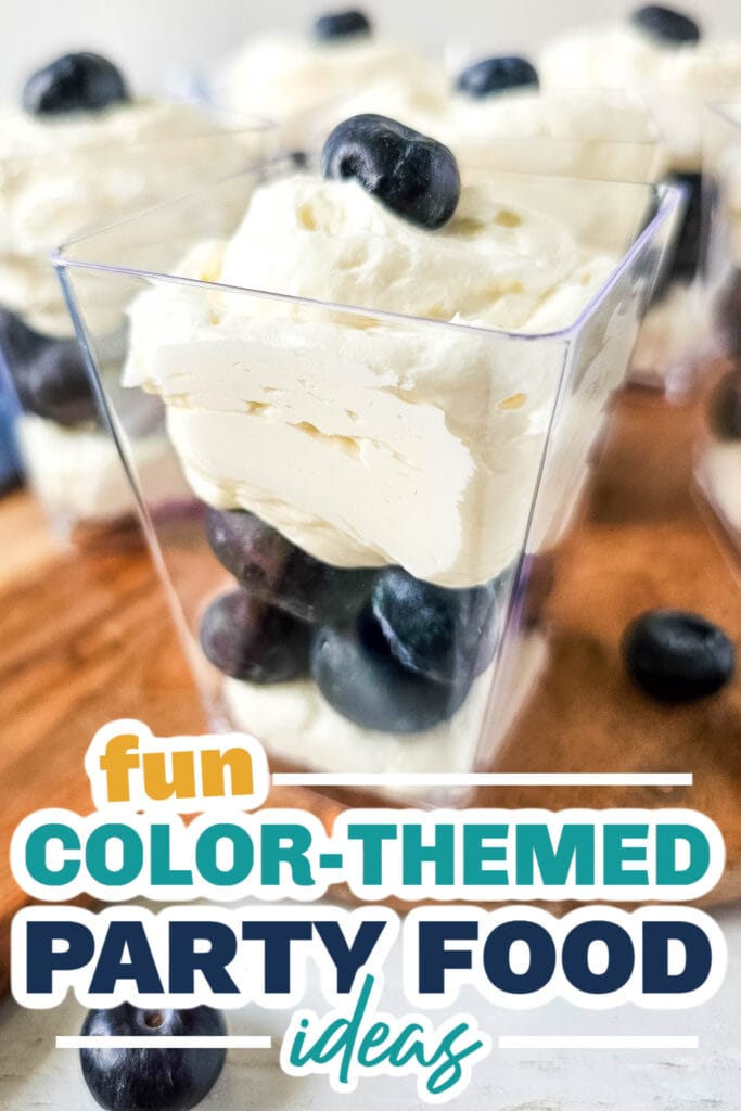 Color Party Food Ideas-Blueberry Cheesecake Parfaits