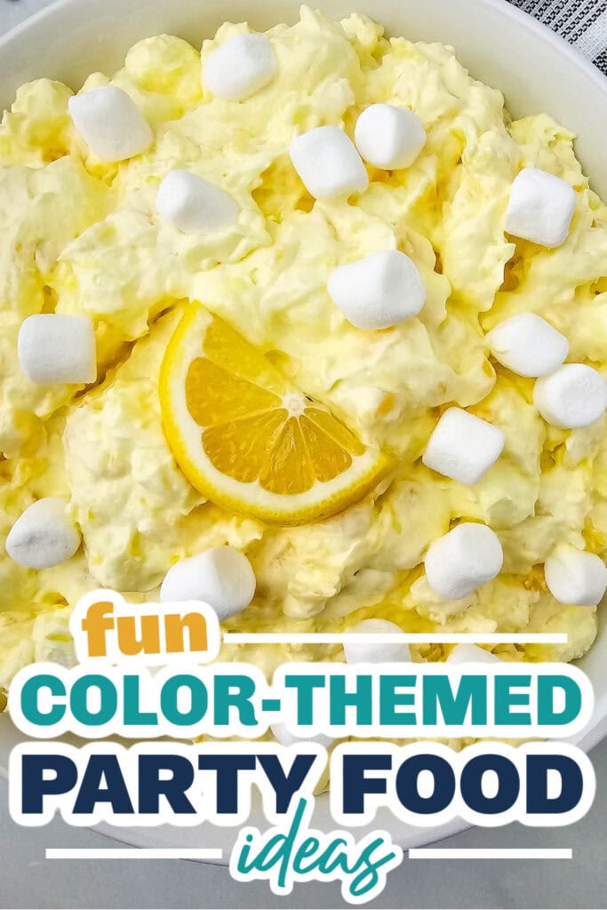 Color Party Food Ideas-Classic Lemon Fluff Salad